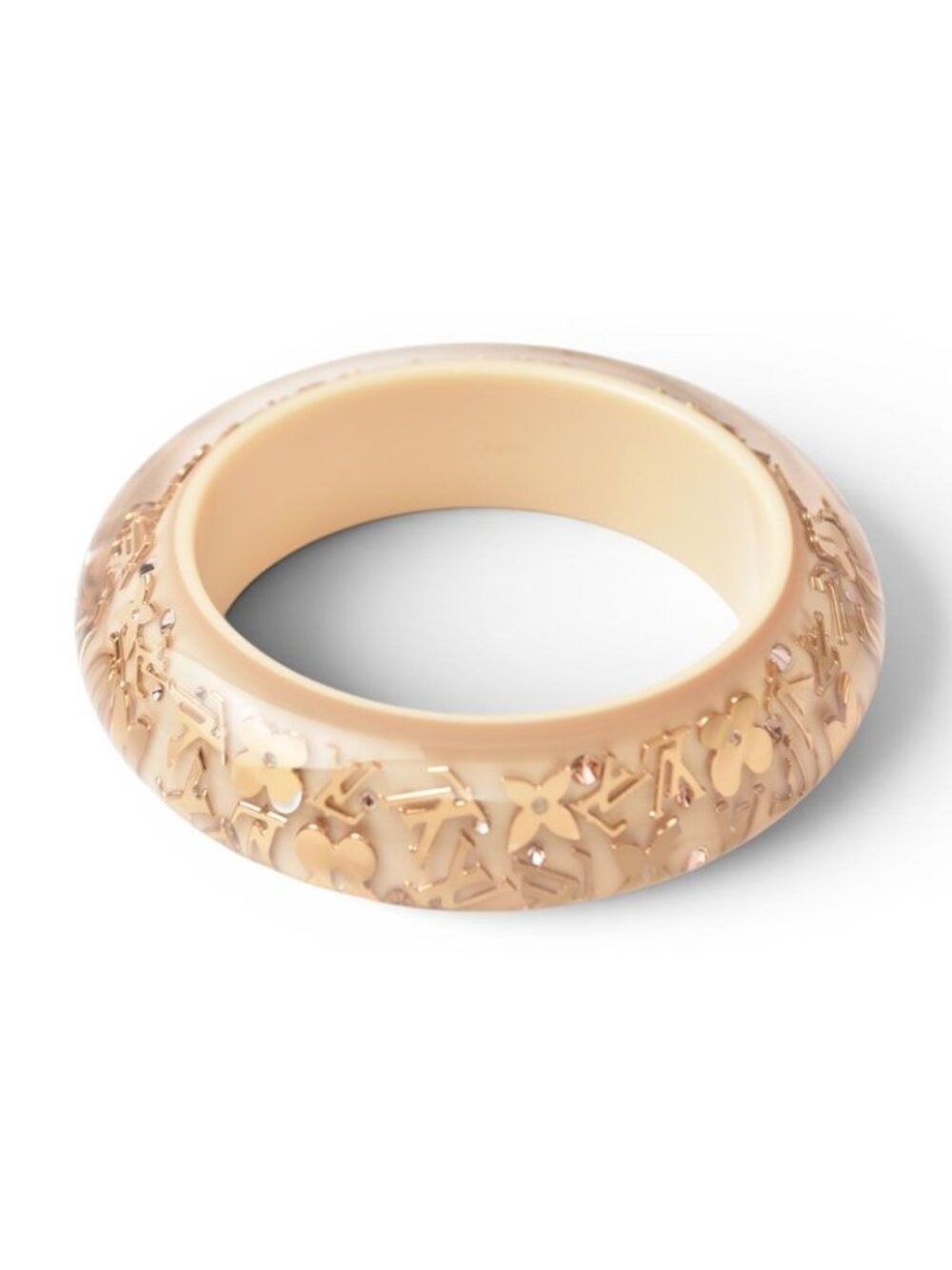 Louis Vuitton Bangle Bracelet Ankle John GM Beige Gold